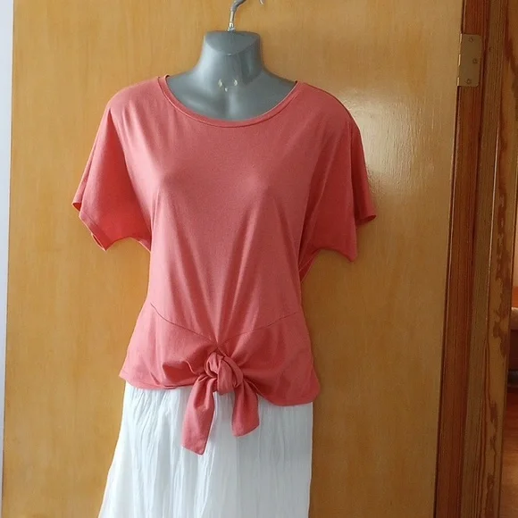 LOFT Boxy T-shirt Salmon Sz M - Picture 11 of 11